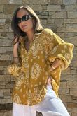 Hush Pillow Cotton Bandana B Boyfriend Shirt Mustard